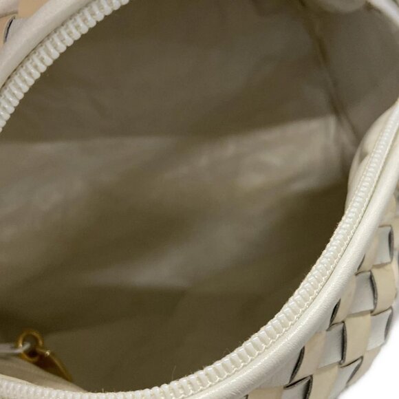 BALLY - Cream Light gray Leather Patent Leather Handbag - Picture 8 of 10